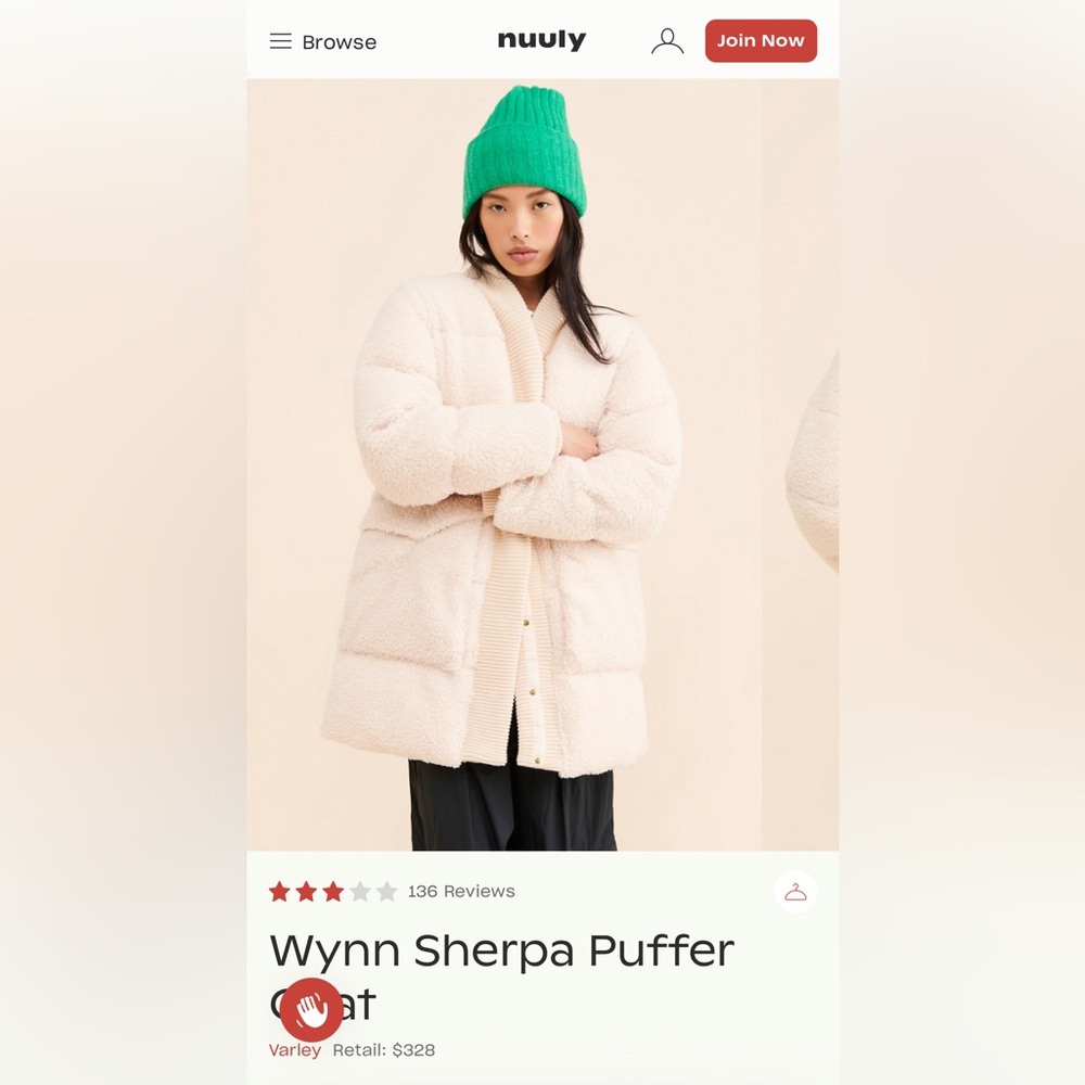 Varley Wynn Sherpa Puffer Coat